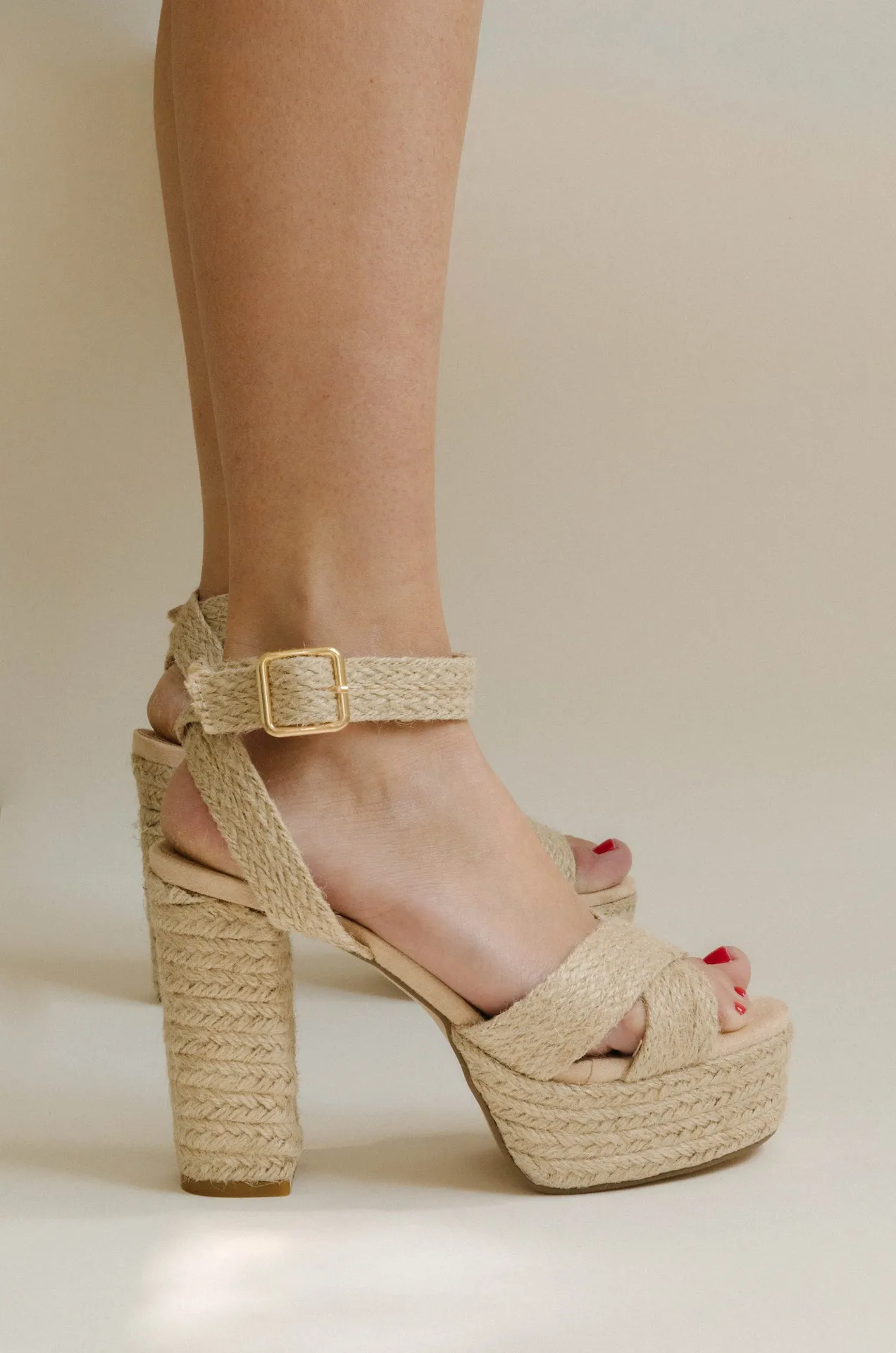 Raffia Platform Sandals