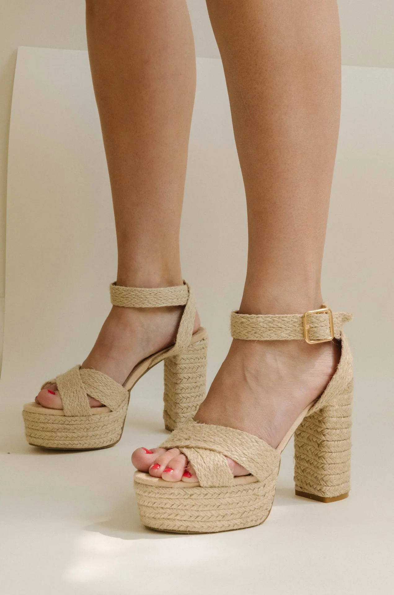 Raffia Platform Sandals