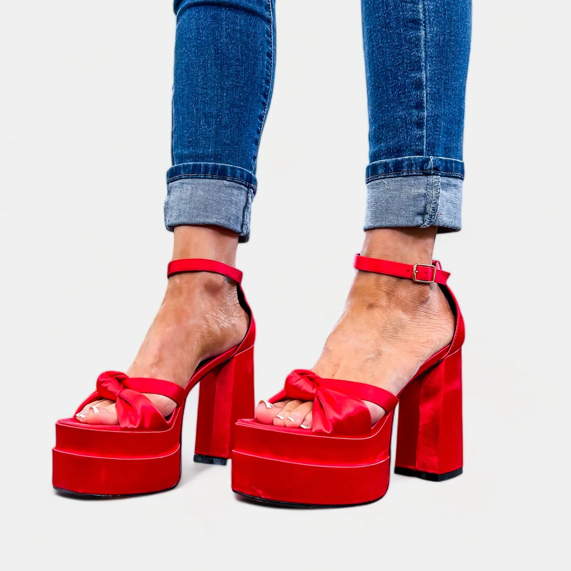 Red Knot Platform Heels