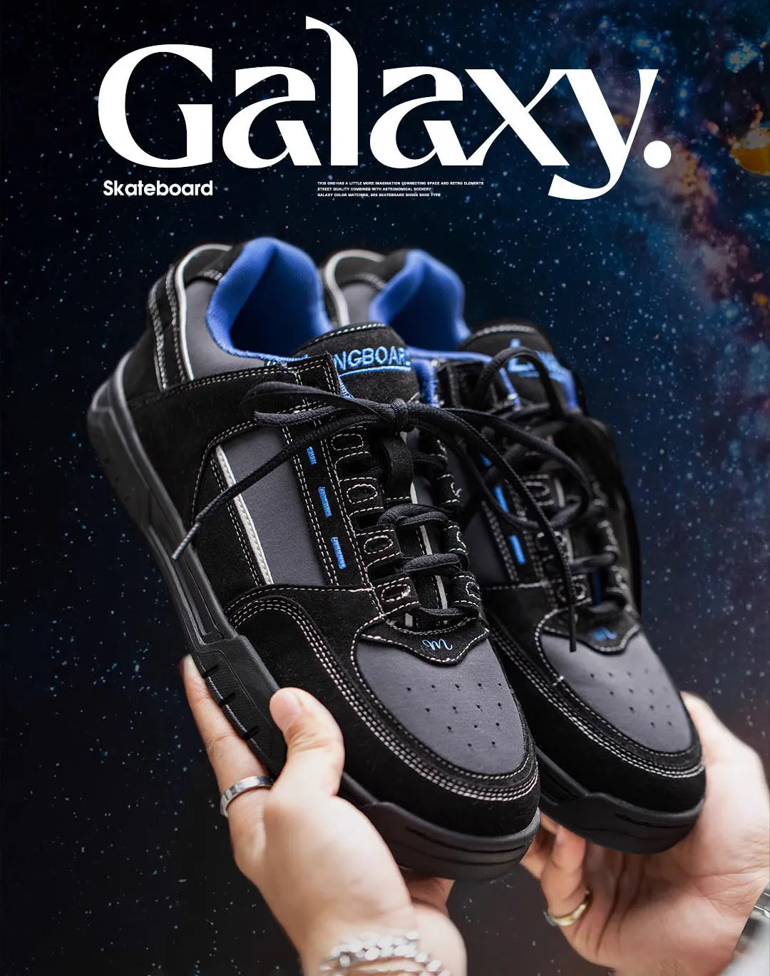 Retro Versatile Galaxy Skateboard Sports Men's Casual Shoes