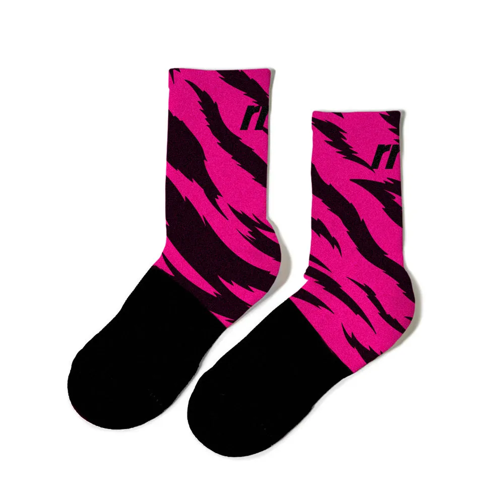 Rnnr  Marathon Sock - Pink Tiger