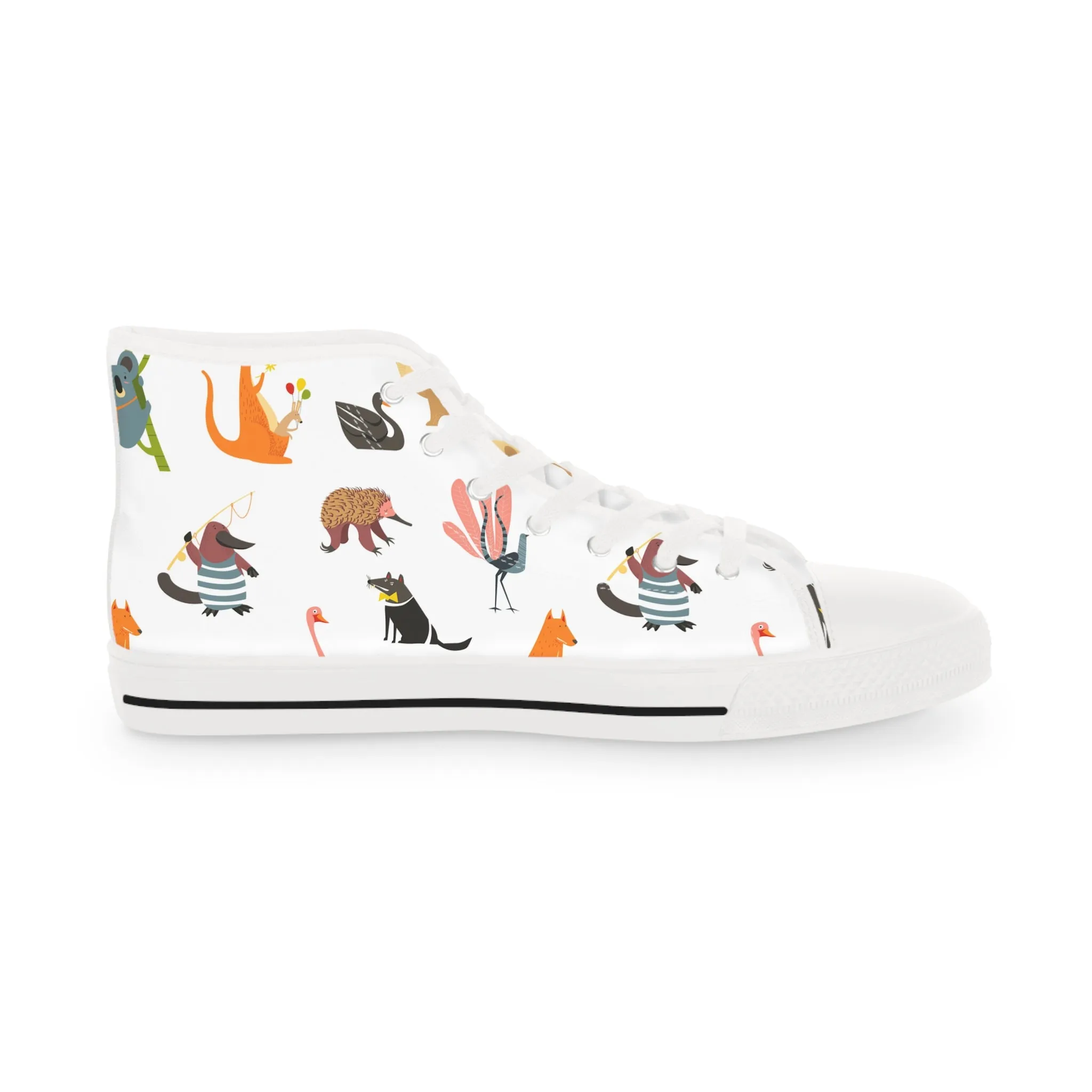 Safari Animals Men's High Top Sneakers