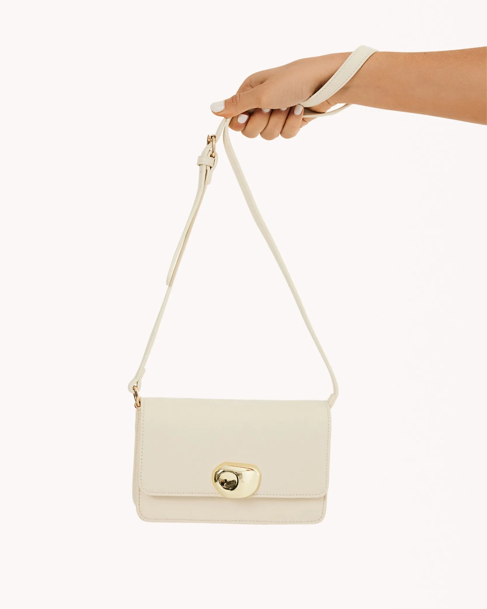 SANDRA CROSS BODY BAG - BONE