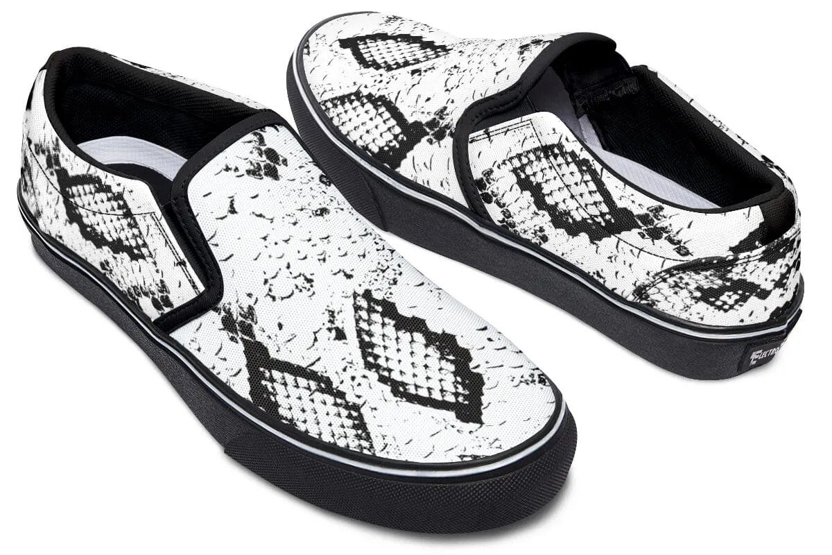 Snake Skin Slip on Shoes