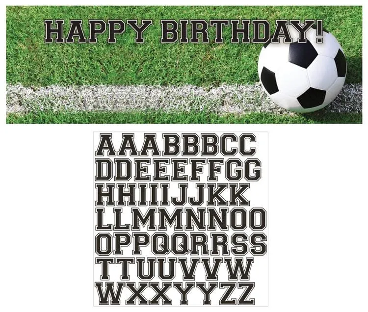 Sports Fanatics Soccer Giant Birthday Banner