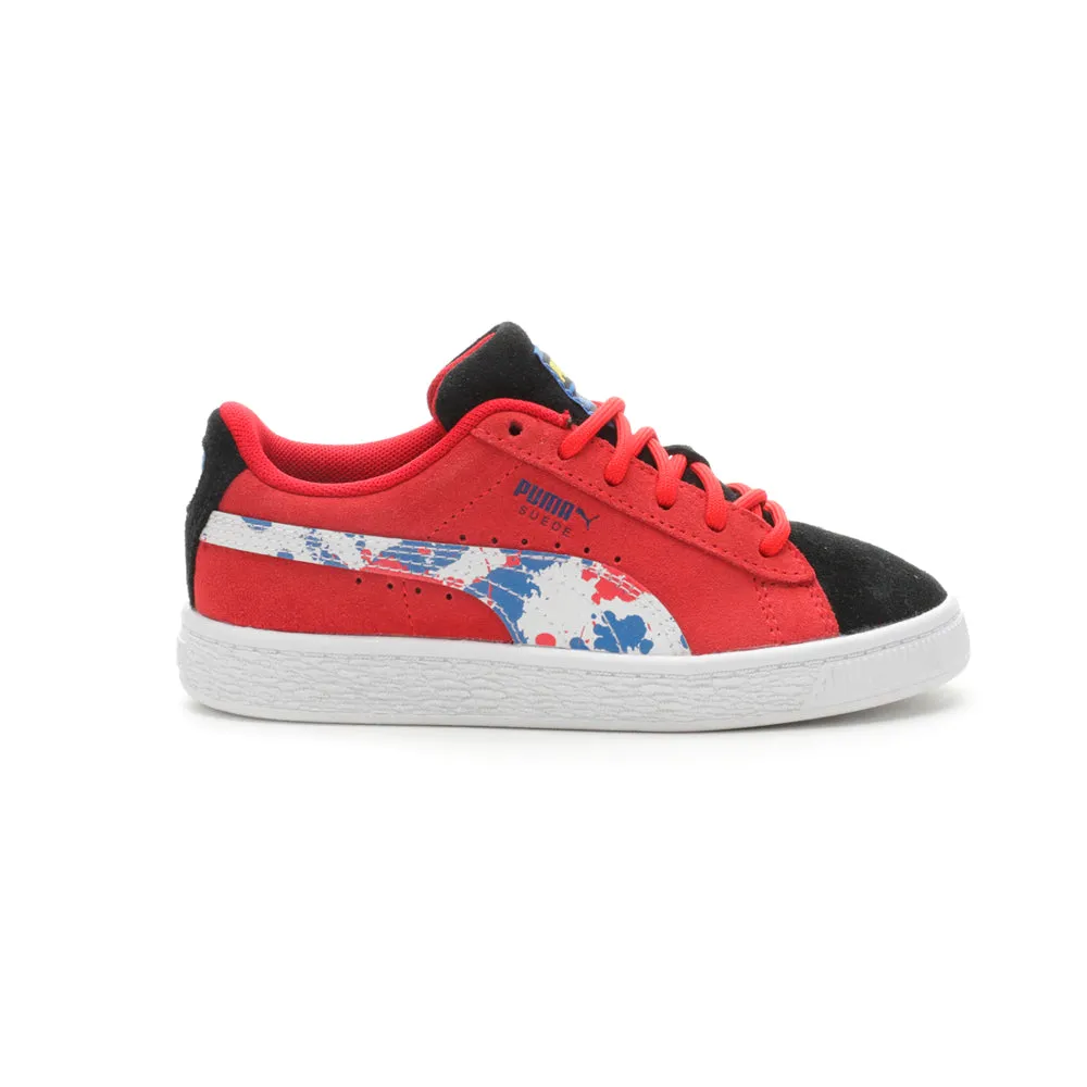 Suede Splash Lace Up Sneakers (Toddler-Little Kid)