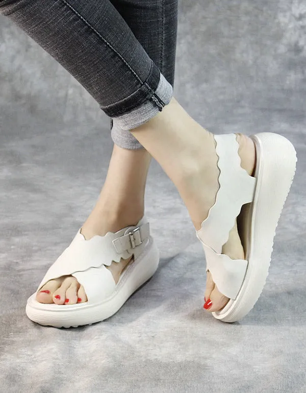 Summer Cross Strap Retro Platform Sandals