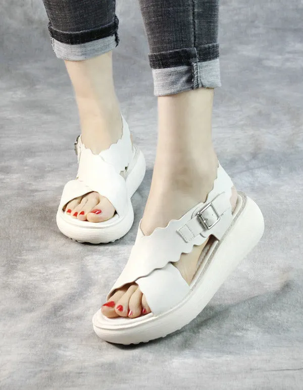 Summer Cross Strap Retro Platform Sandals