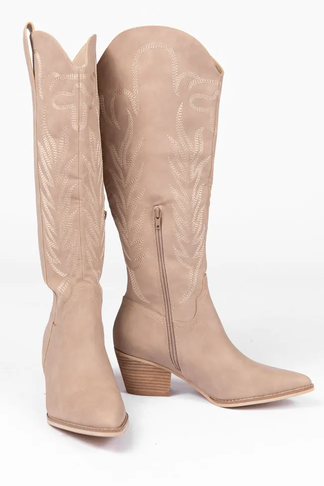 Sweeney Cedarwood Embroidered Tall Boots