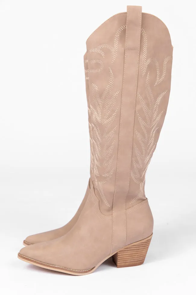 Sweeney Cedarwood Embroidered Tall Boots