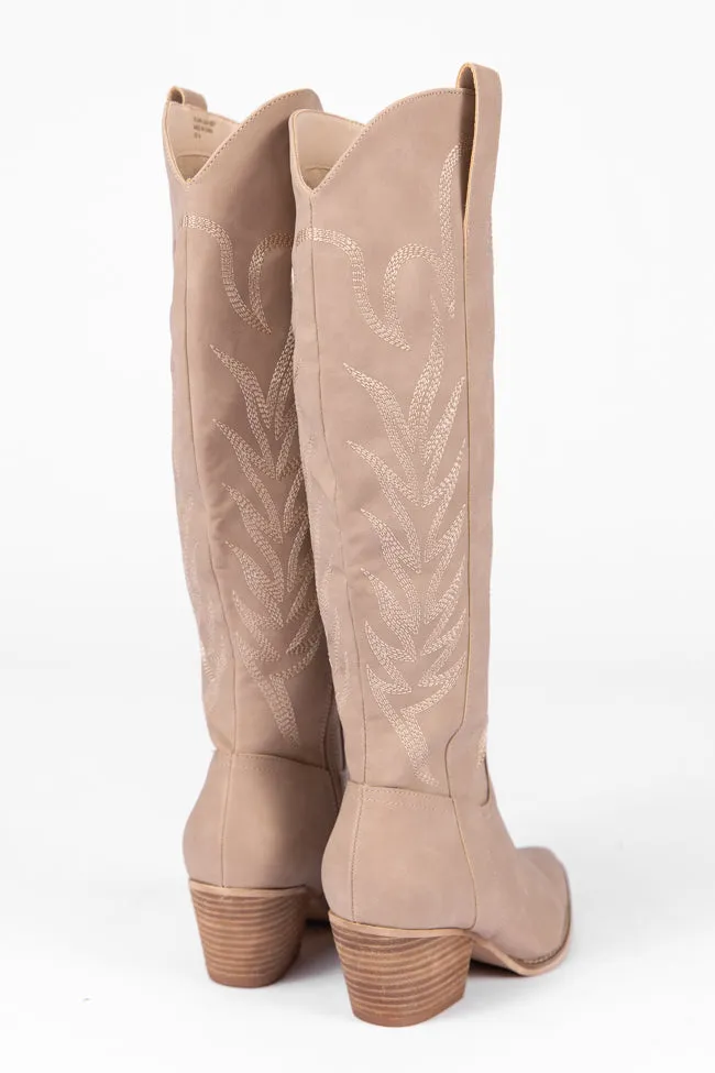 Sweeney Cedarwood Embroidered Tall Boots