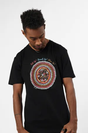 The Time Is Now Black Cotton Crew Neck Unisex T-Shirt