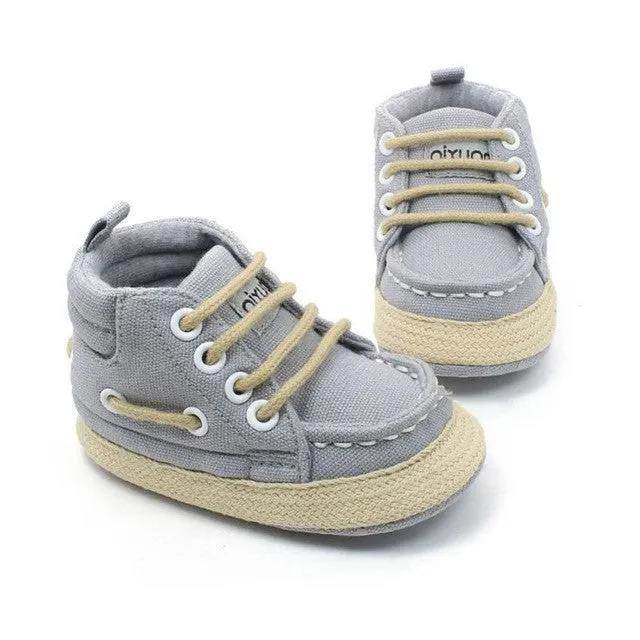 Toddler First Walkers Cotton Canvas Shoes Infant Sneaker Soft Bottom Baby Bebe Crib High-Top Moccasins Shoes