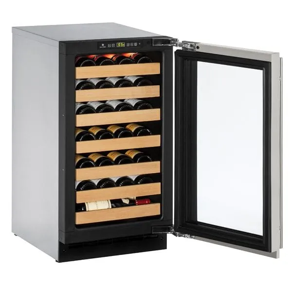 U-Line 2218WC 18" Wine Refrigerator Reversible Hinge Integrated/Stainless Frame