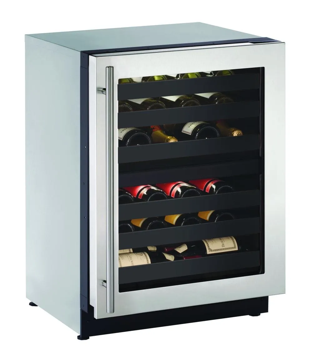 U-Line 2224ZWC 24" Dual-Zone Wine Refrigerator Reversible Hinge