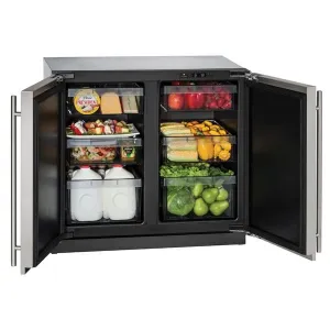 U-Line 3036RR 36" Refrigerator Dual Zone Integrated/Stainless Solid