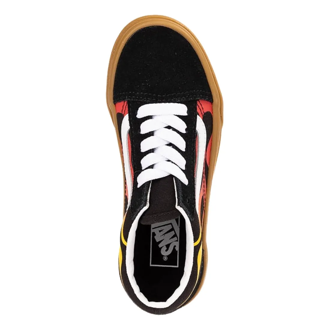 Vans Kids Old Skool Flame Skate Shoes - Flame Black/Gum