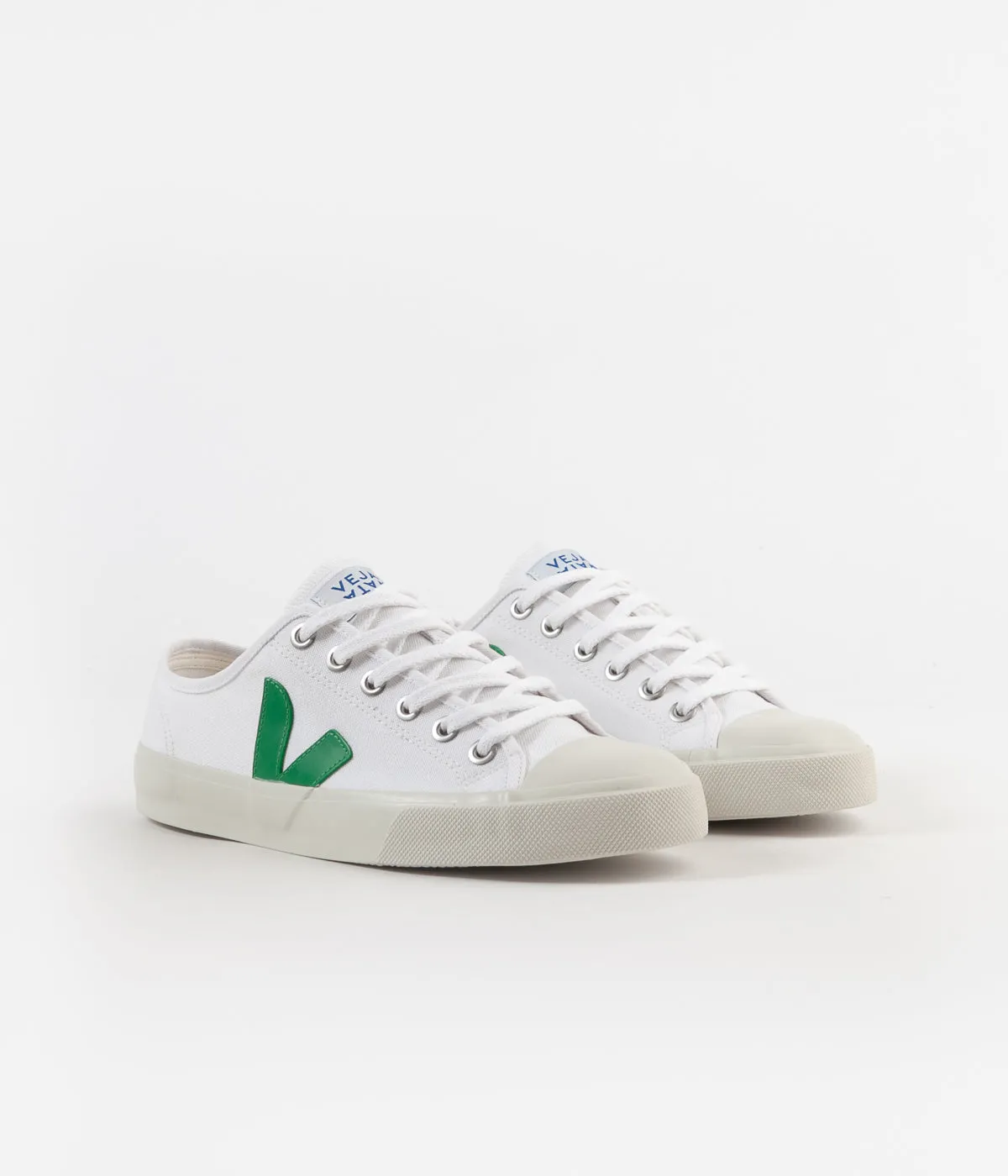 Veja Wata Canvas Shoes - White / Emeraude