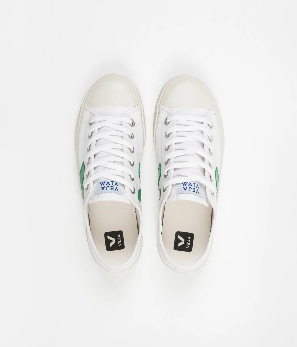 Veja Wata Canvas Shoes - White / Emeraude