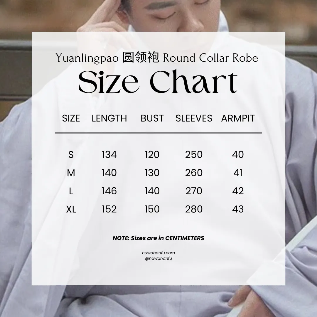 Wai Bai 外摆 Outer Pleating Ming Dynasty Men's Spring & Autumn Yuanlingpao Round Collar Robe