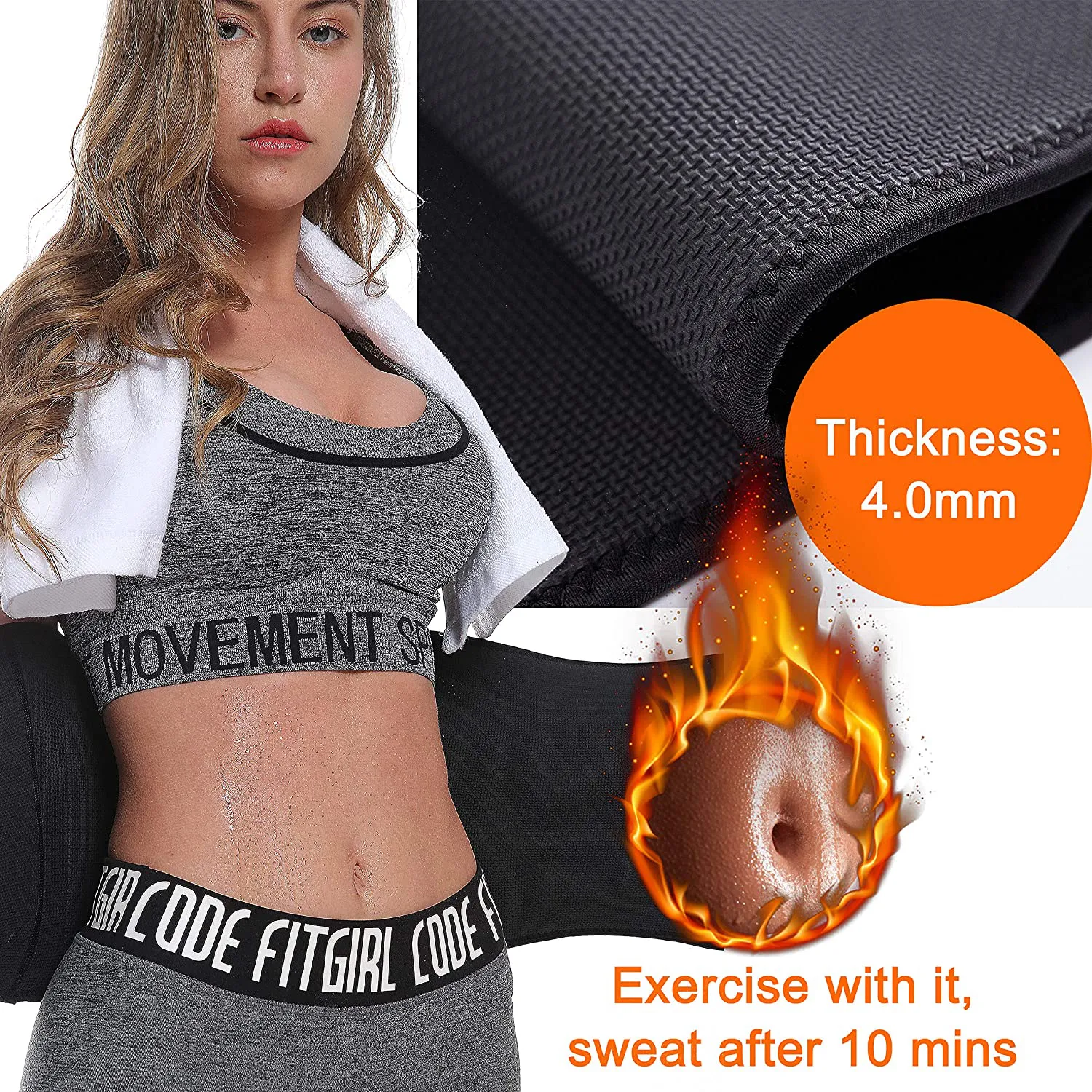 Waist Trimmer Trainer Belt for Women Men Sport Sweat Workout Body Shaper Sauna