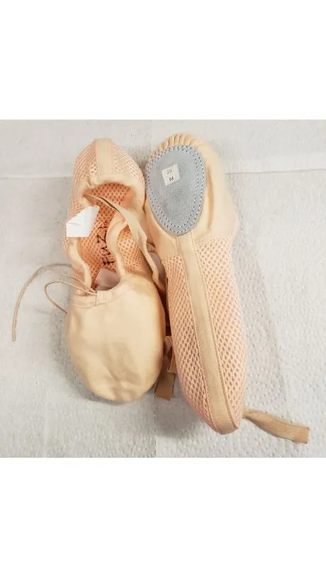 Waneta -- Womens Canvas/Mesh Split Sole Ballet -- Pink