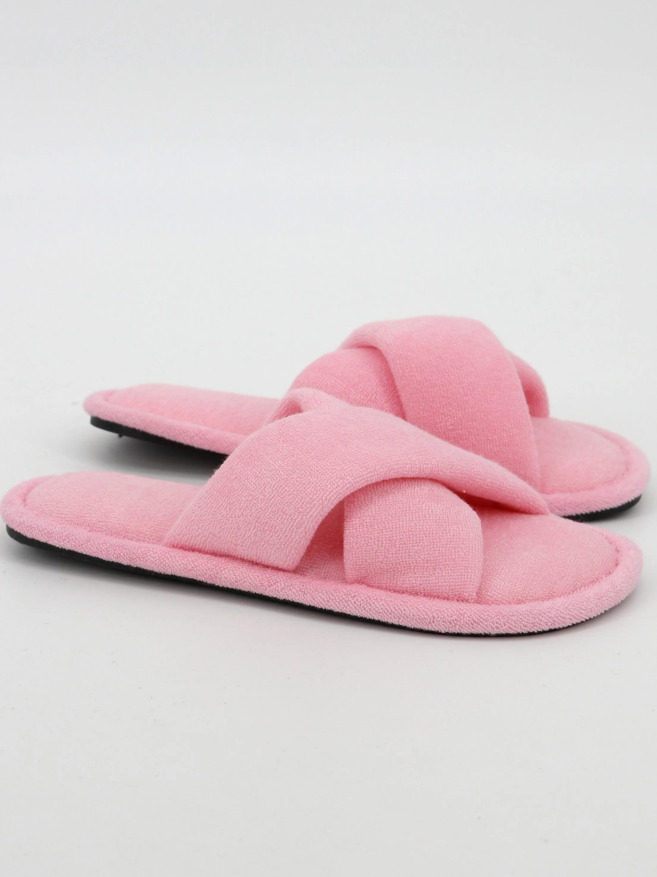 Women's Cross Strap Slippers,Pink