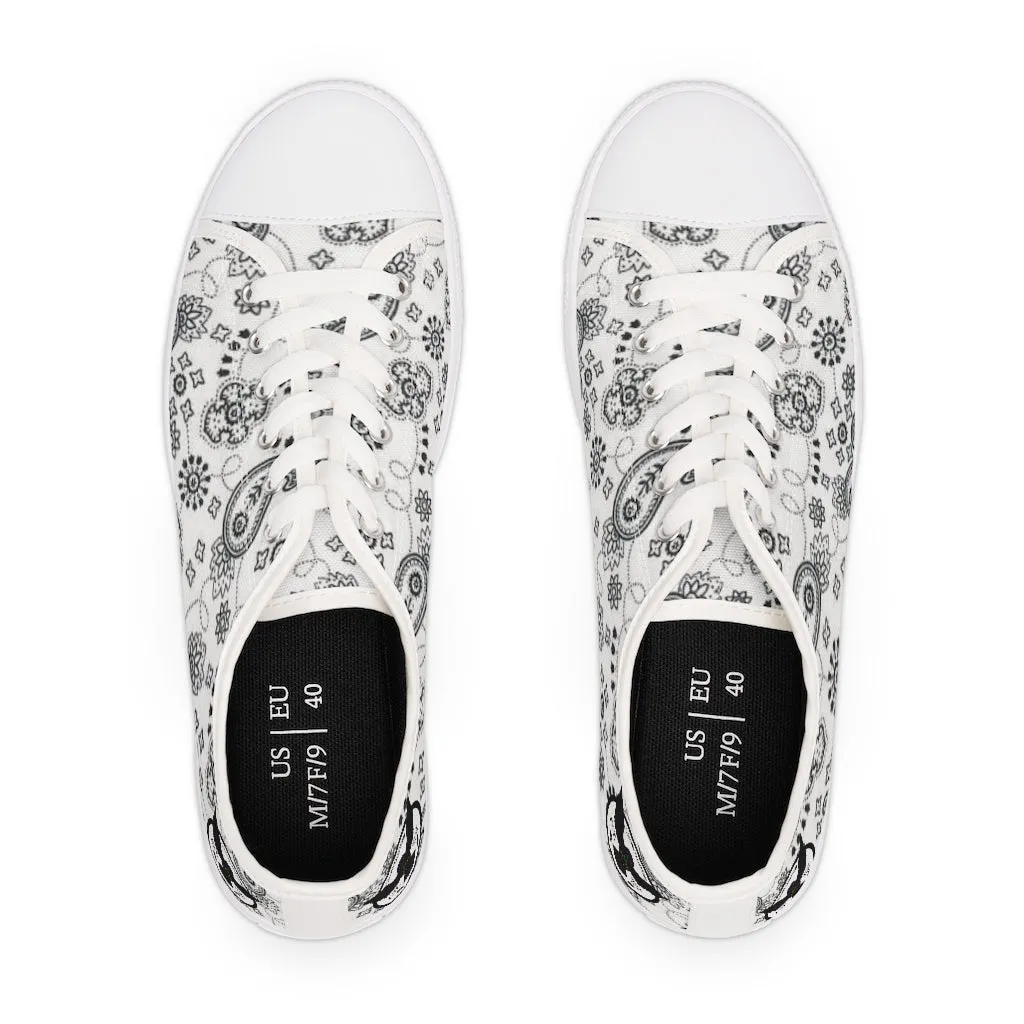 Women's Crowgodshi White Colors Low Top Sneakers