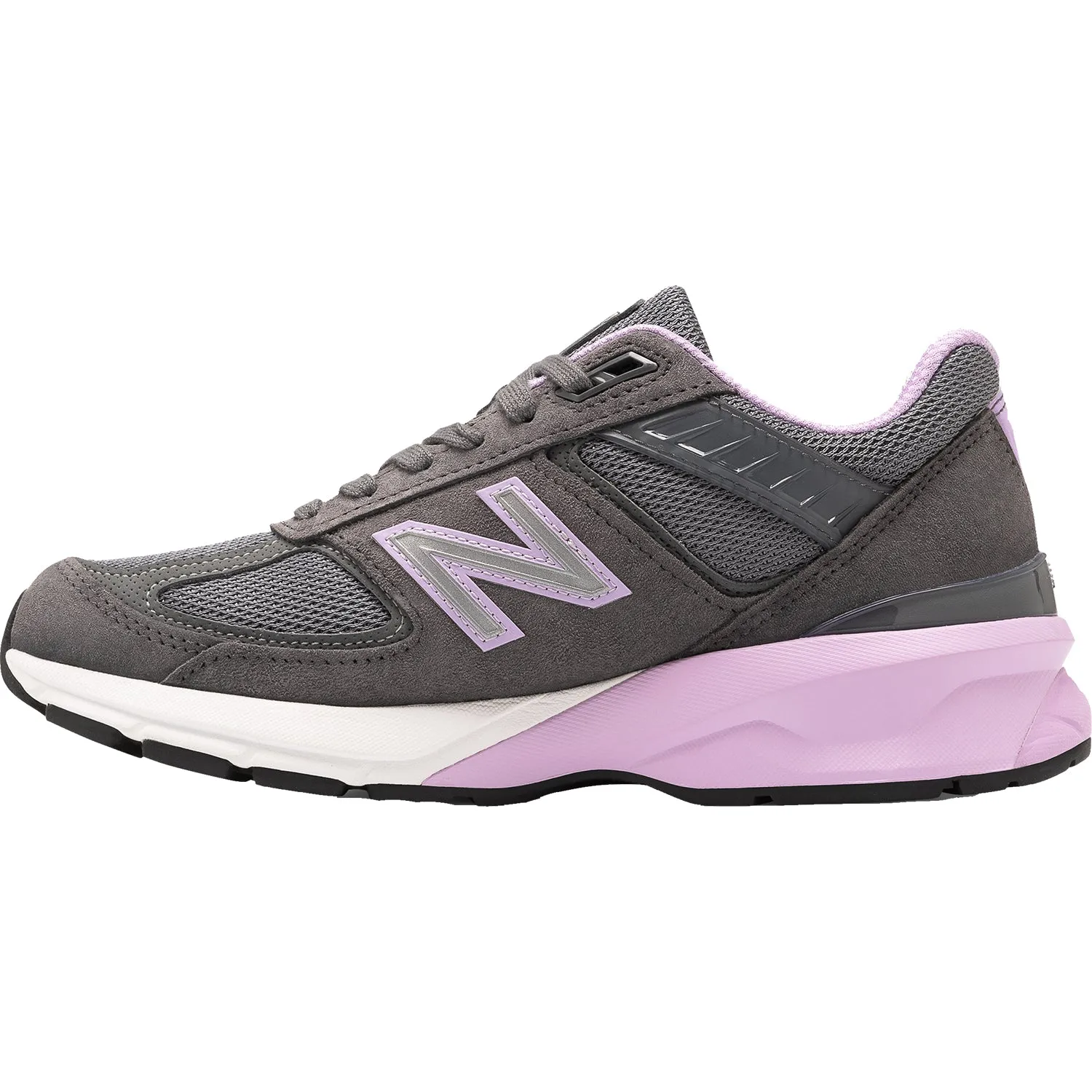 Women's New Balance W990DV5 Lead/Dark Violet Glo Suede/Mesh