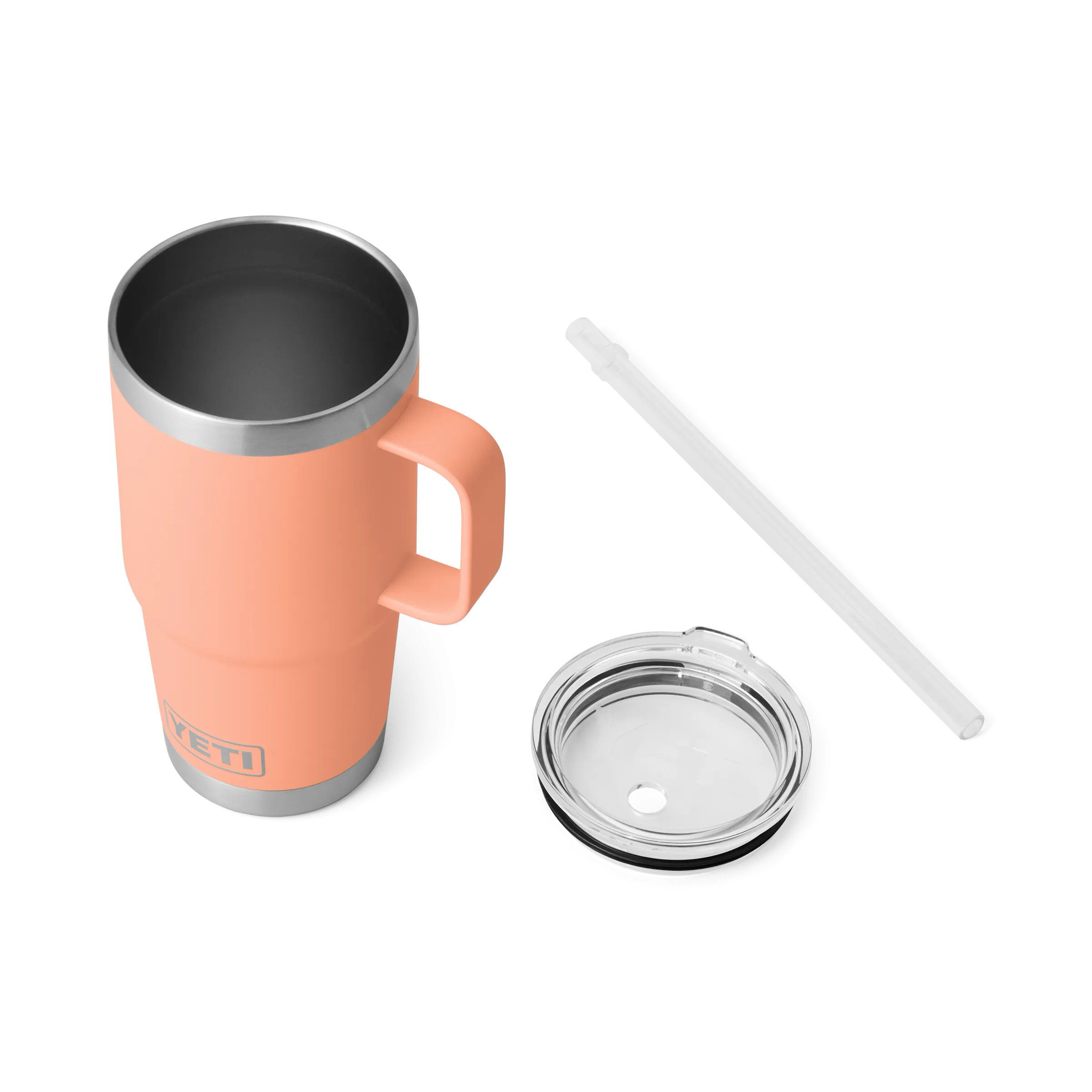 Yeti Rambler 25oz Mug With Straw Lid - Lowcountry Peach