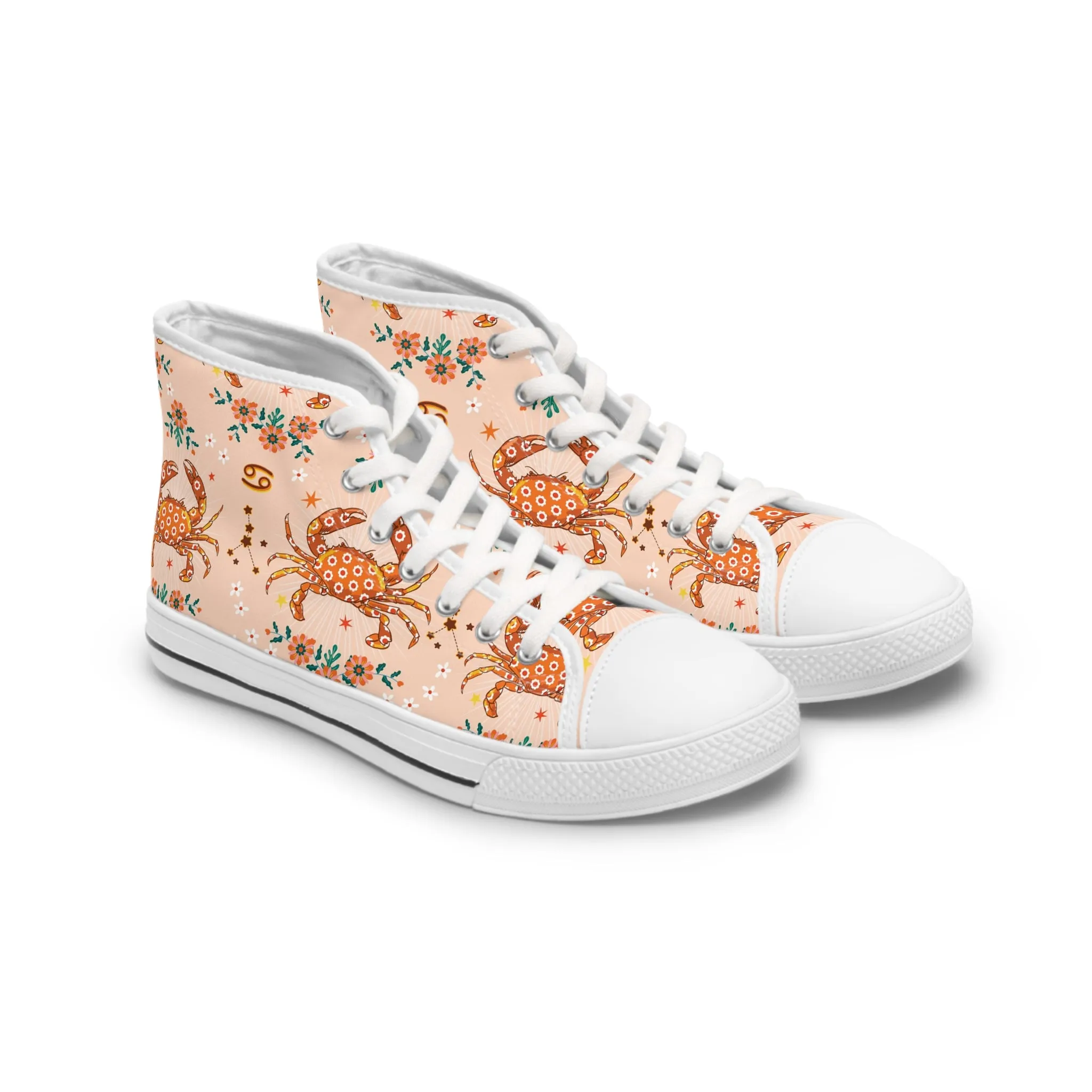 Zodiac Crab Women's High Top Sneakers